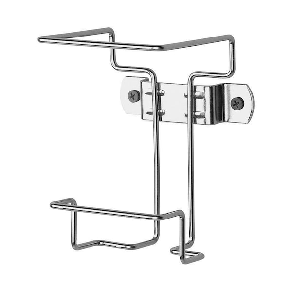 Wall Container Bracket, 1 Qt, Non-Locking, Chrome